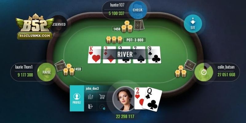 Luật chơi của game Poker Texas Hold'em online rất dễ