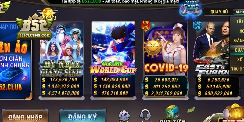 Slot game tại B52 Club cập nhập hơn +100 chủ đề