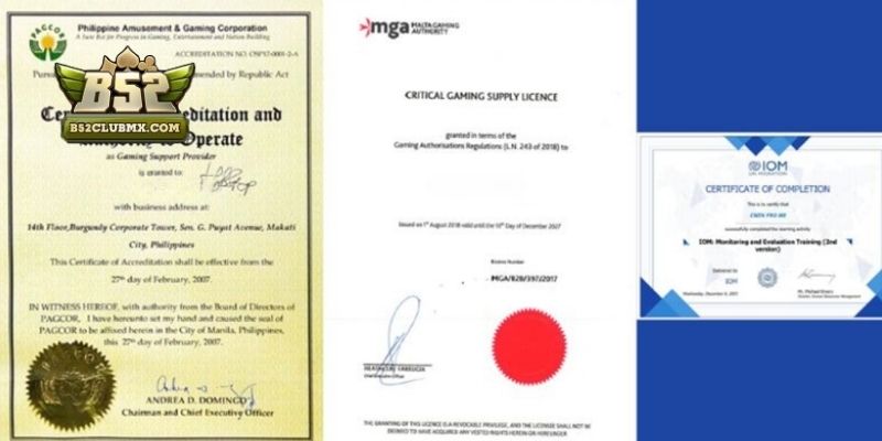 Tổng hợp 3 giấy phép hoạt động B52 Club sở hữu