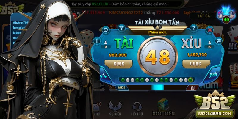 Giao diện cực đẹp của B52 Tài Xỉu Bom Tấn