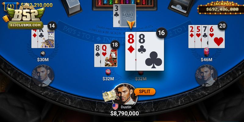 Việc tách 2 lá 8 là kinh nghiệm đánh Blackjack online hiệu quả Việc tách 2 lá 8 là kinh nghiệm đánh Blackjack online hiệu quả